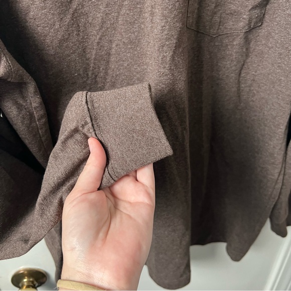 Dickies- Men’s Long Sleeve Shirt- Brown- Large - Picture 7 of 8